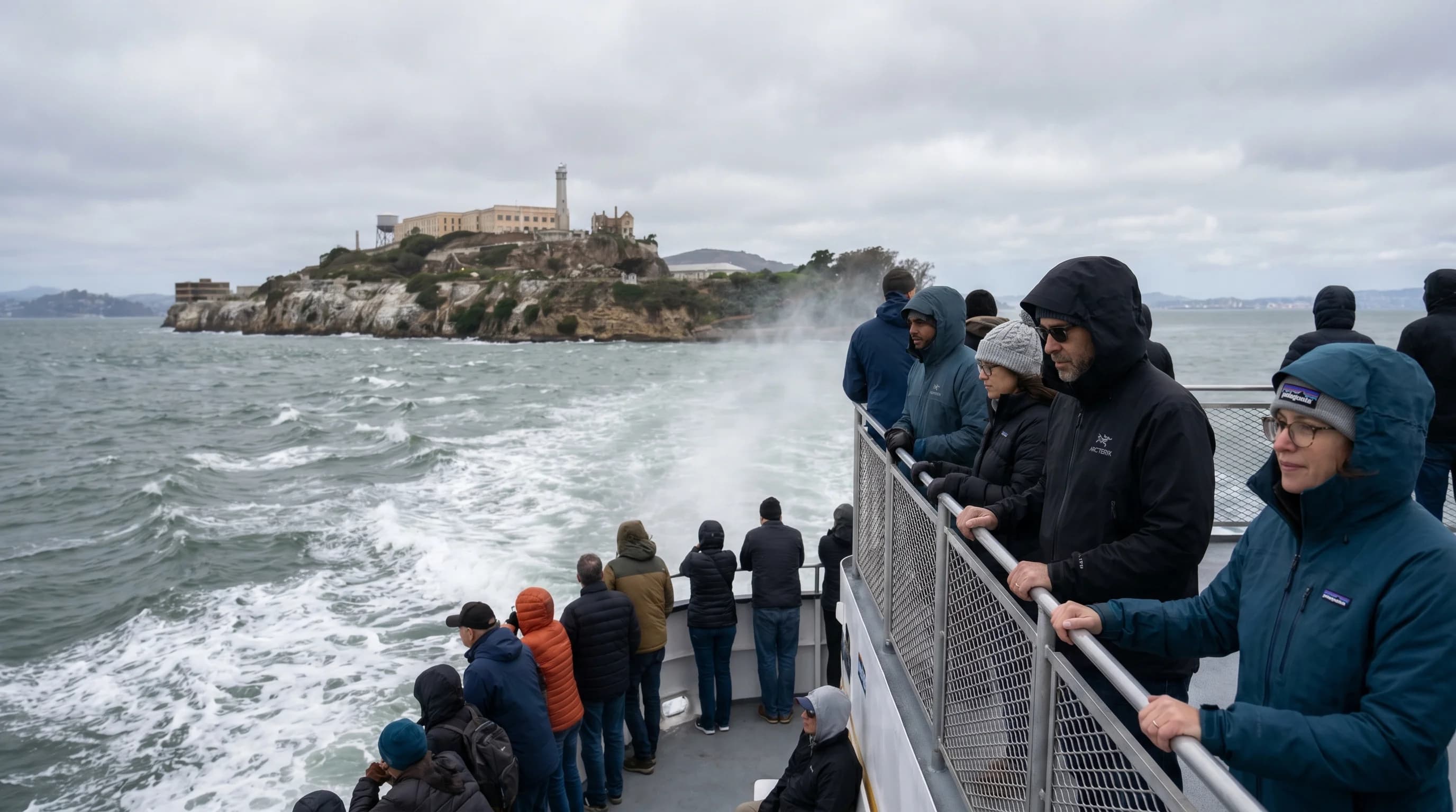 Scientific illustration explaining Best Weather for Alcatraz Island Tours in San Francisco