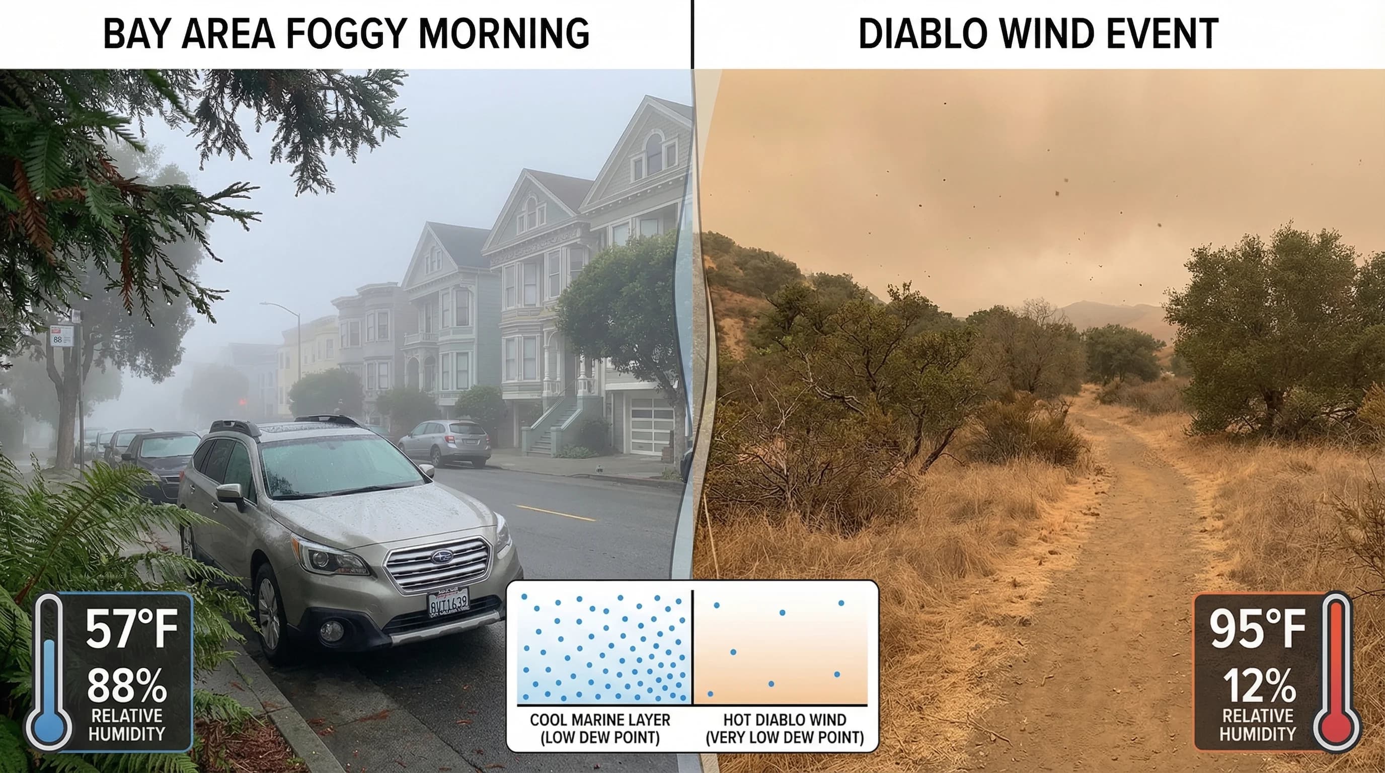 Bay Area Humidity vs. Dew Point: What's the Difference?