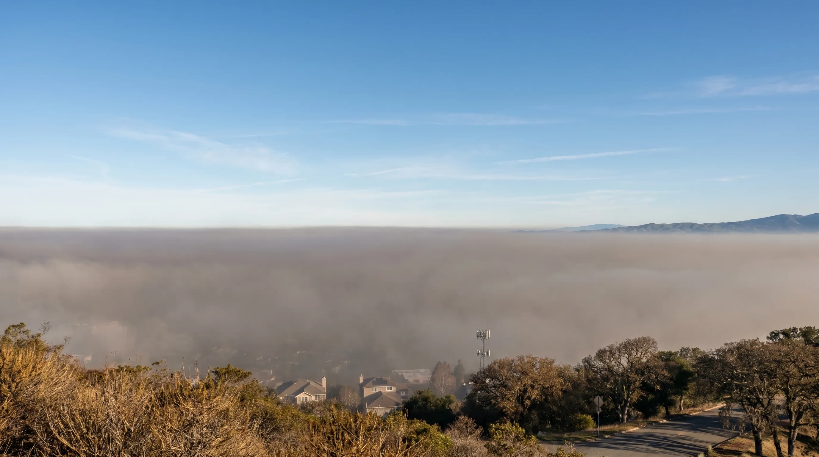 Scientific illustration explaining How Bay Area Weather Affects Air Quality