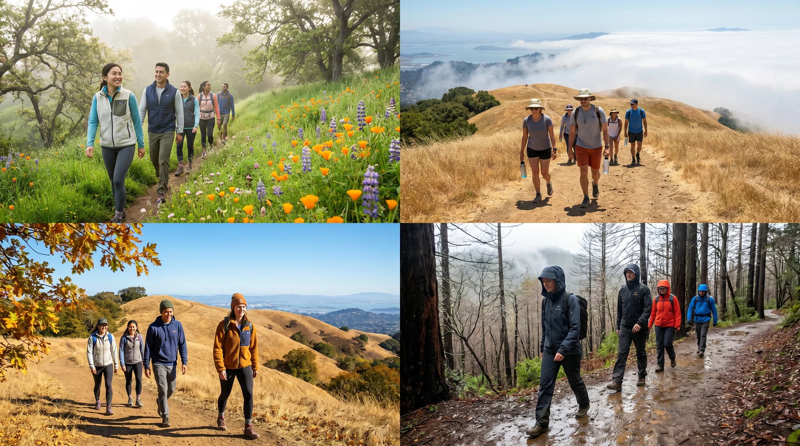 Scientific illustration explaining Best Months for Hiking in the Bay Area