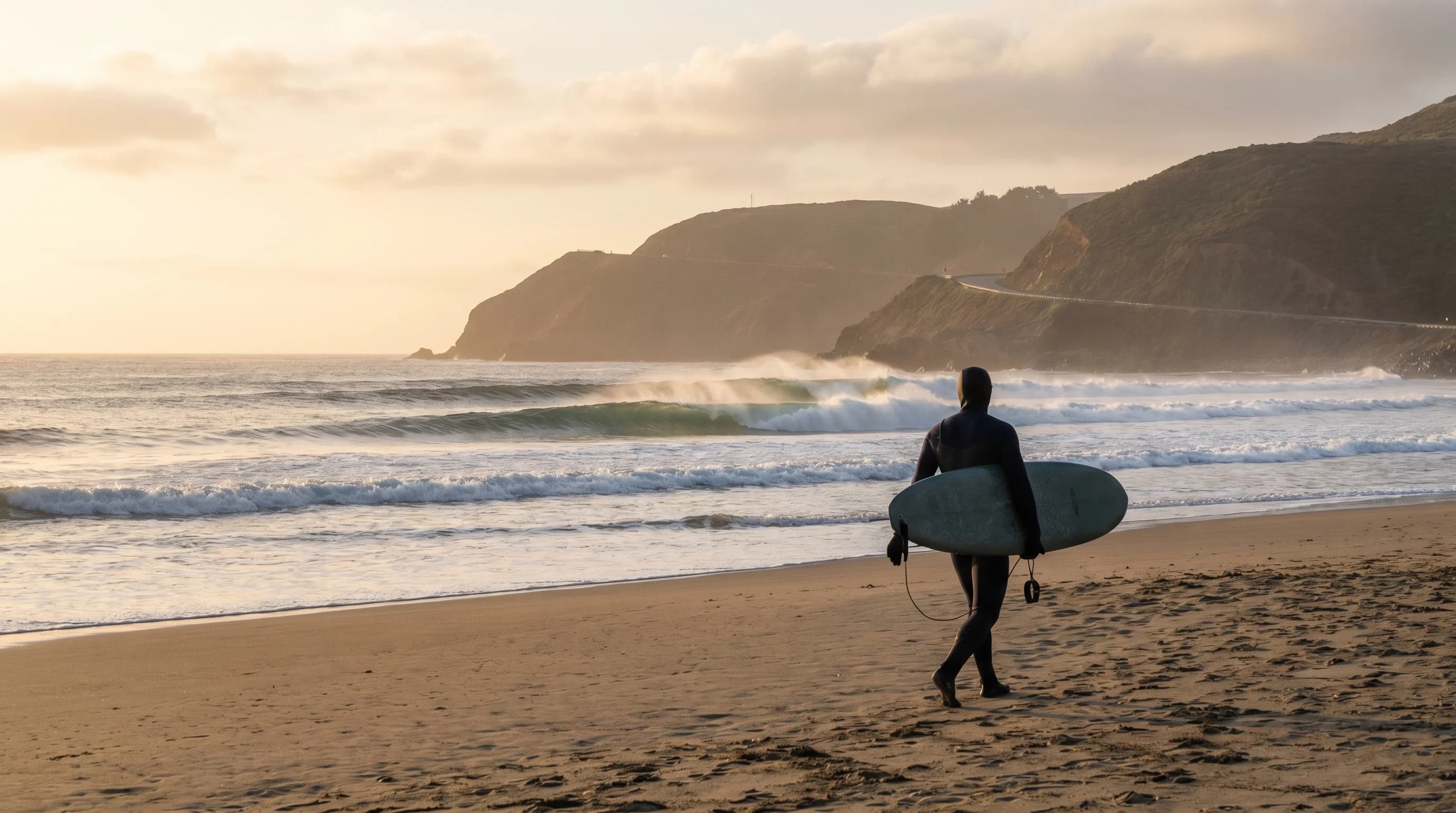 Scientific illustration explaining Best Surfing Weather in the Bay Area by Season