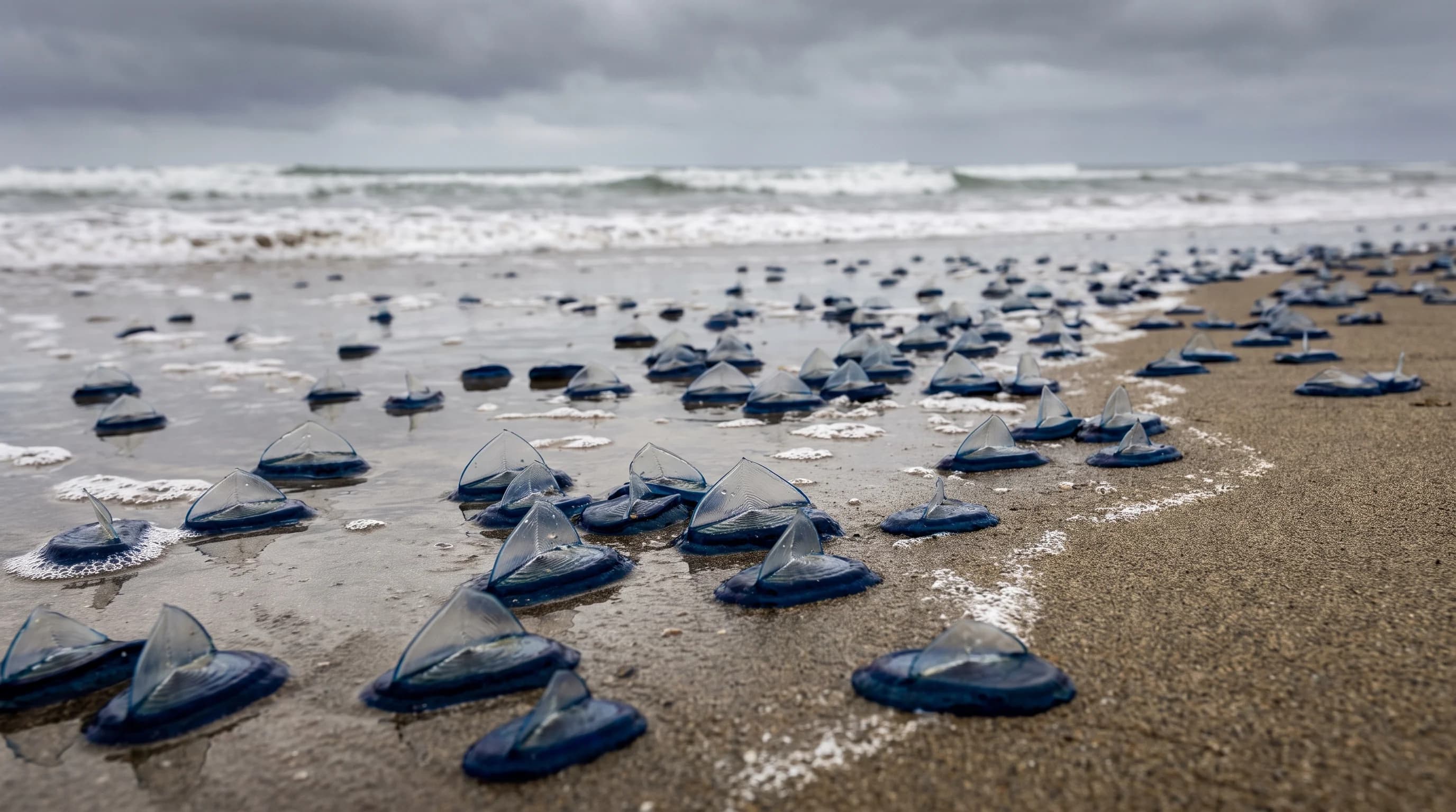 Why Blue By-the-Wind Sailors Wash Up on Bay Area Beaches