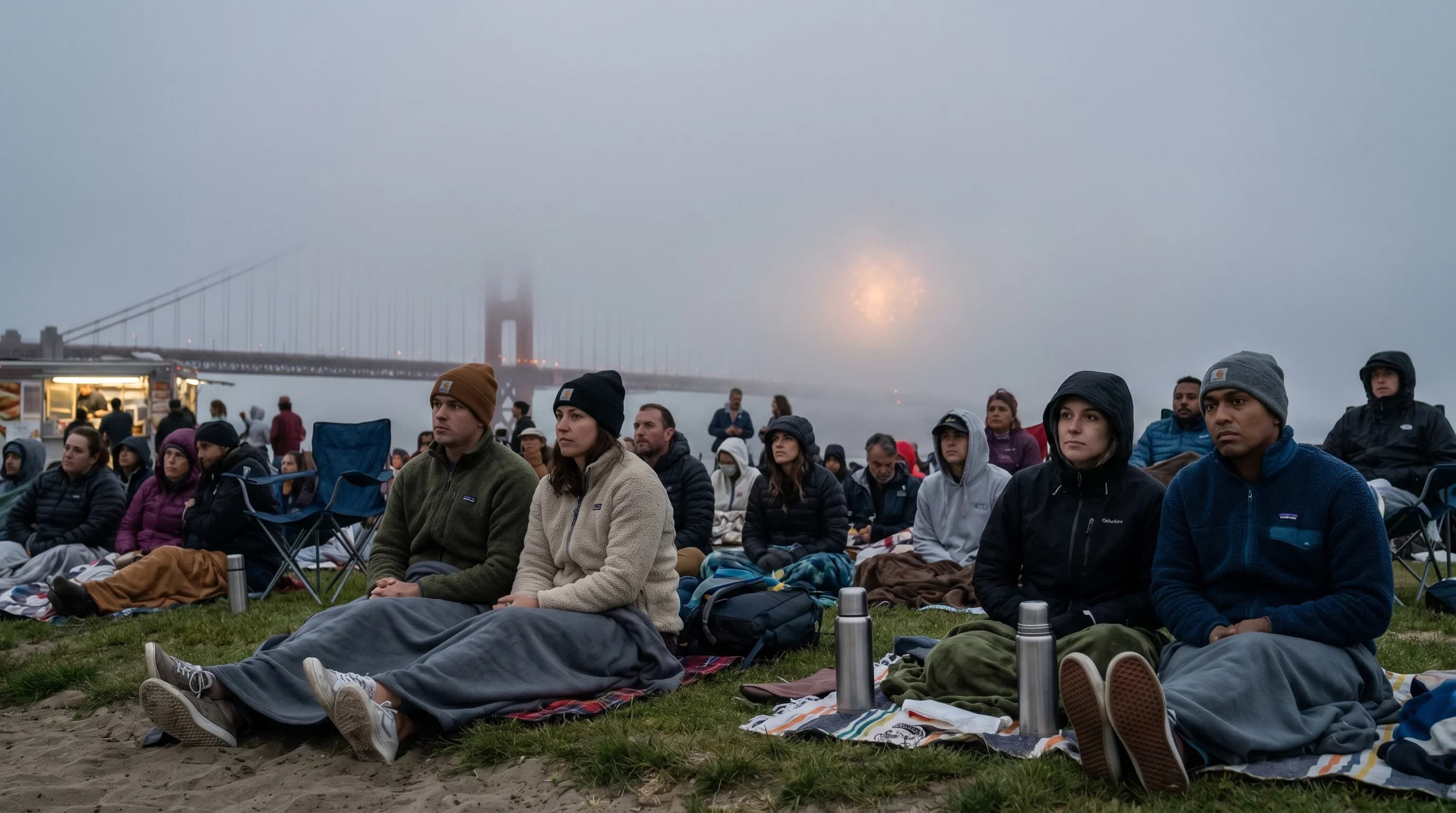 Scientific illustration explaining Fourth of July Weather in San Francisco: Will Fog Ruin the Fireworks?