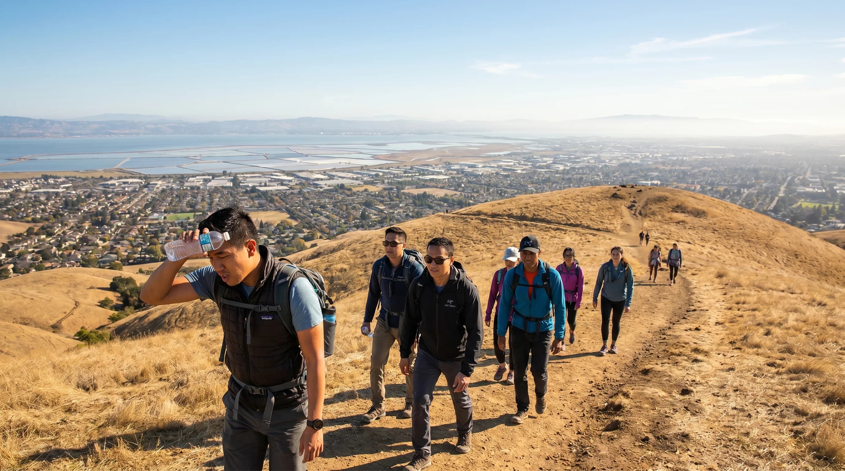 Scientific illustration explaining Fremont Weather Guide: Mission Peak, Microclimates, and Flood Risk