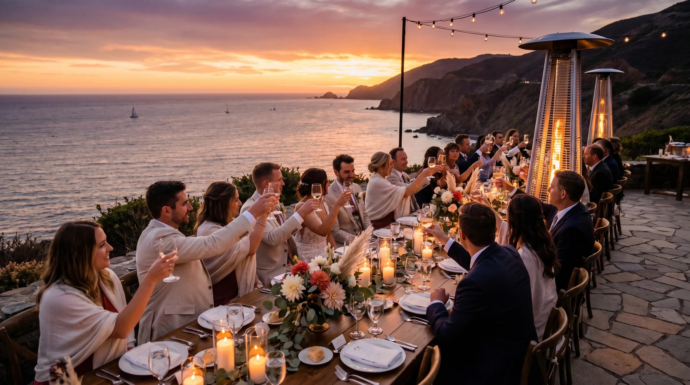 Scientific illustration explaining Bay Area Outdoor Wedding Planning: Best Weather Months by Location