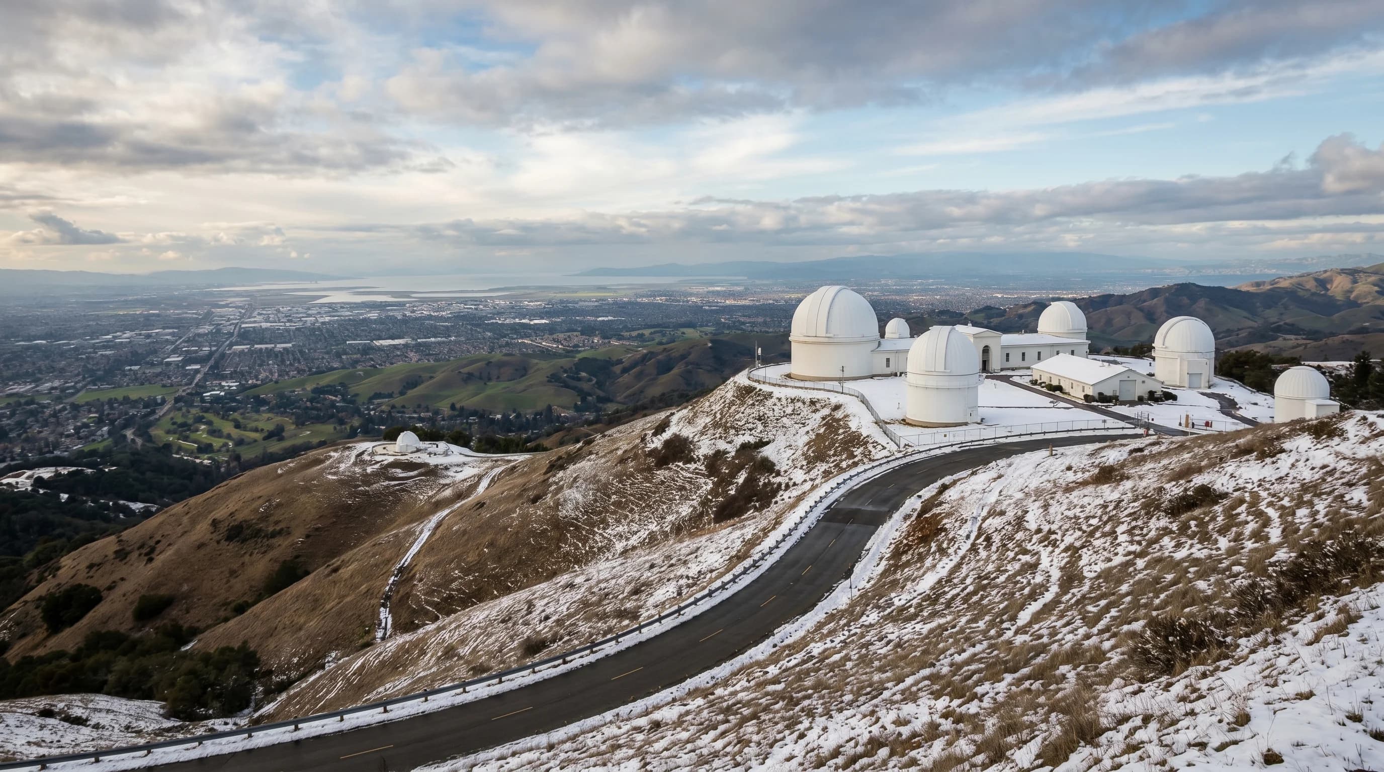 Scientific illustration explaining Rare Snow Events in the Bay Area