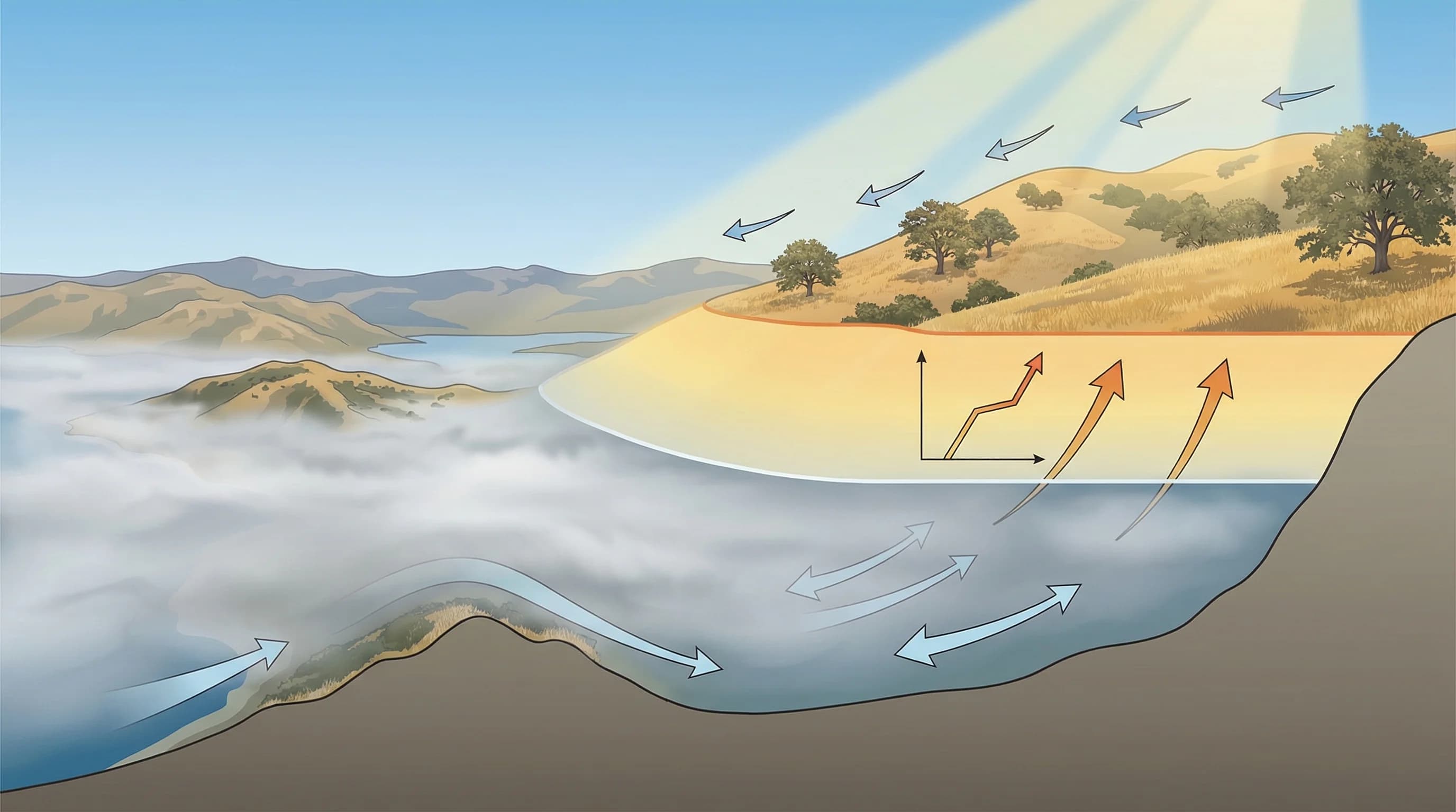 Temperature Inversions: Why Cold Air Gets Trapped in Bay Area Valleys