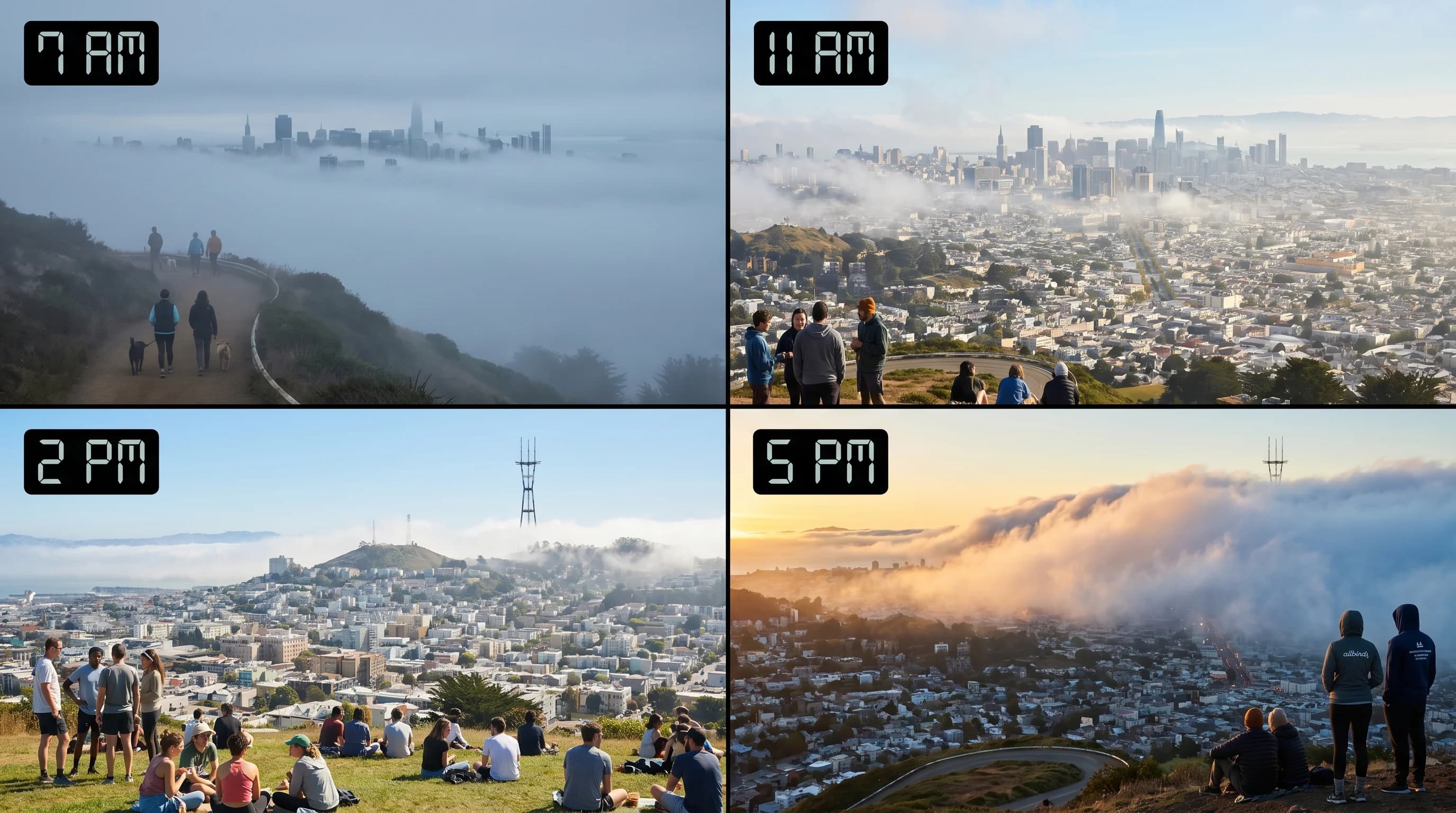 Scientific illustration explaining When Does San Francisco's Summer Fog Peak?