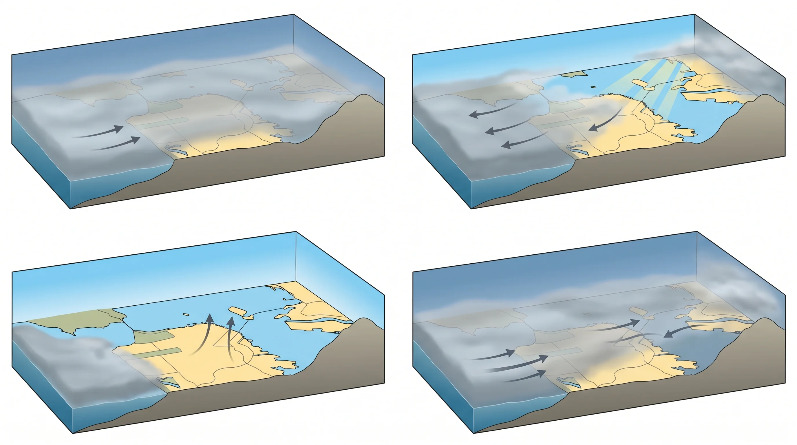 Scientific illustration explaining When San Francisco's Summer Fog Burns Off: The Thermal Low Effect